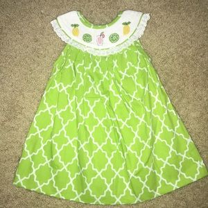 Smocked lemonade dress